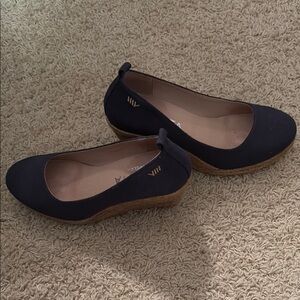 Viscata Navy Wedge Flats